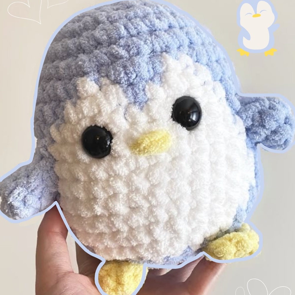 Adorable handmade crochet baby penguin!!